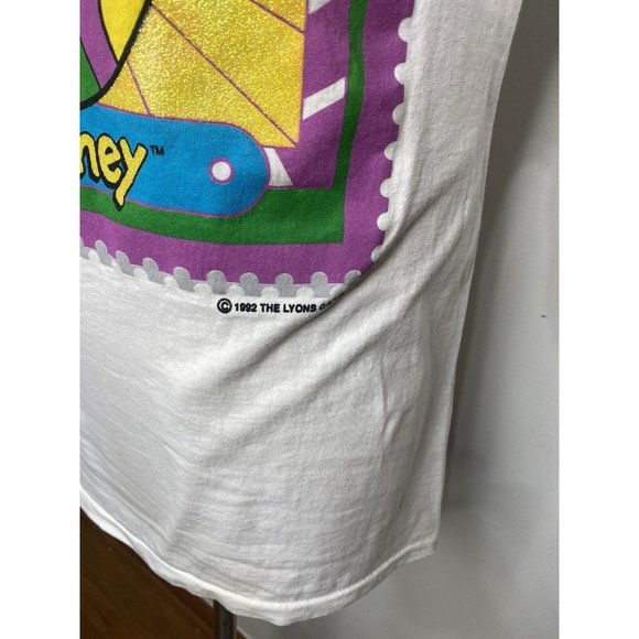 Vintage Barney Dinosaur Fan Club Member HTF Adult T Shirt L Single Stitch 1992 - Picture 3 of 12